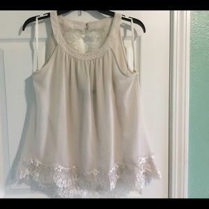 Sexy and Perfect Cream Laced Cami with